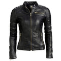leather jacket, leather zipper jacket, genuine leather jacket, leather biker jacket, women jacket, biker women jacket, leather motorcycle jacket
