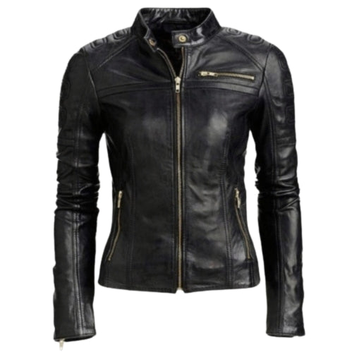 leather jacket, leather zipper jacket, genuine leather jacket, leather biker jacket, women jacket, biker women jacket, leather motorcycle jacket