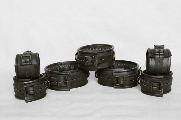 Genuine Leather Bondage Cuffs Set