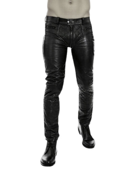 leather pants, leather BDSM Pants, Leather Bondage Pants, Gay Leather Pants, Leather pants mens, quilted leather pants