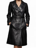 leather coat, leather long coat, leahter trench coat, leather overcoat