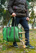 canvas log carrier, firewood carrier