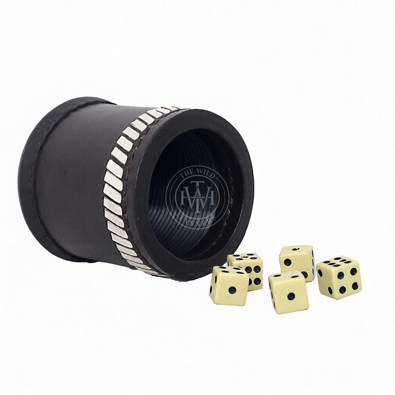leather dice cups, leather dice shaker, genuine leather dice cups