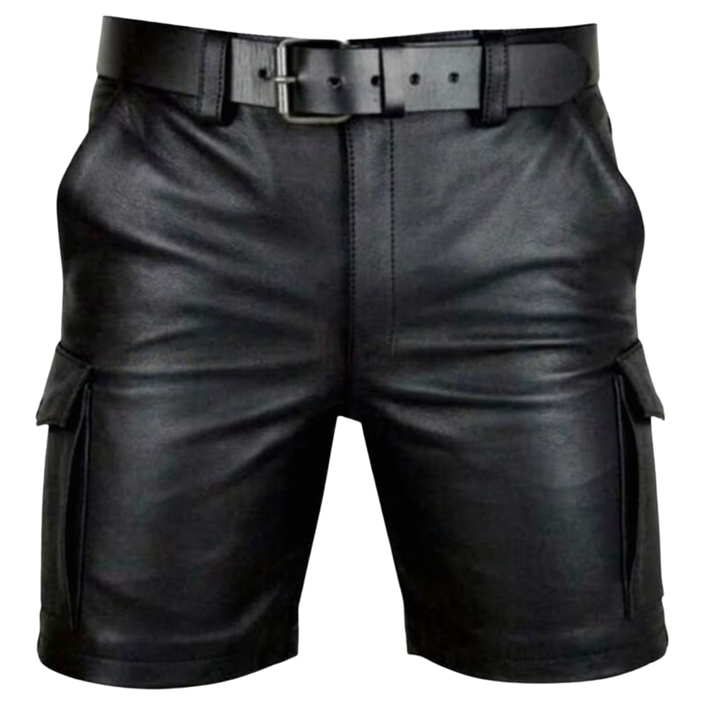 Leather Shorts with Belt
