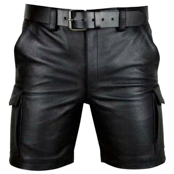 Leather Shorts with Belt