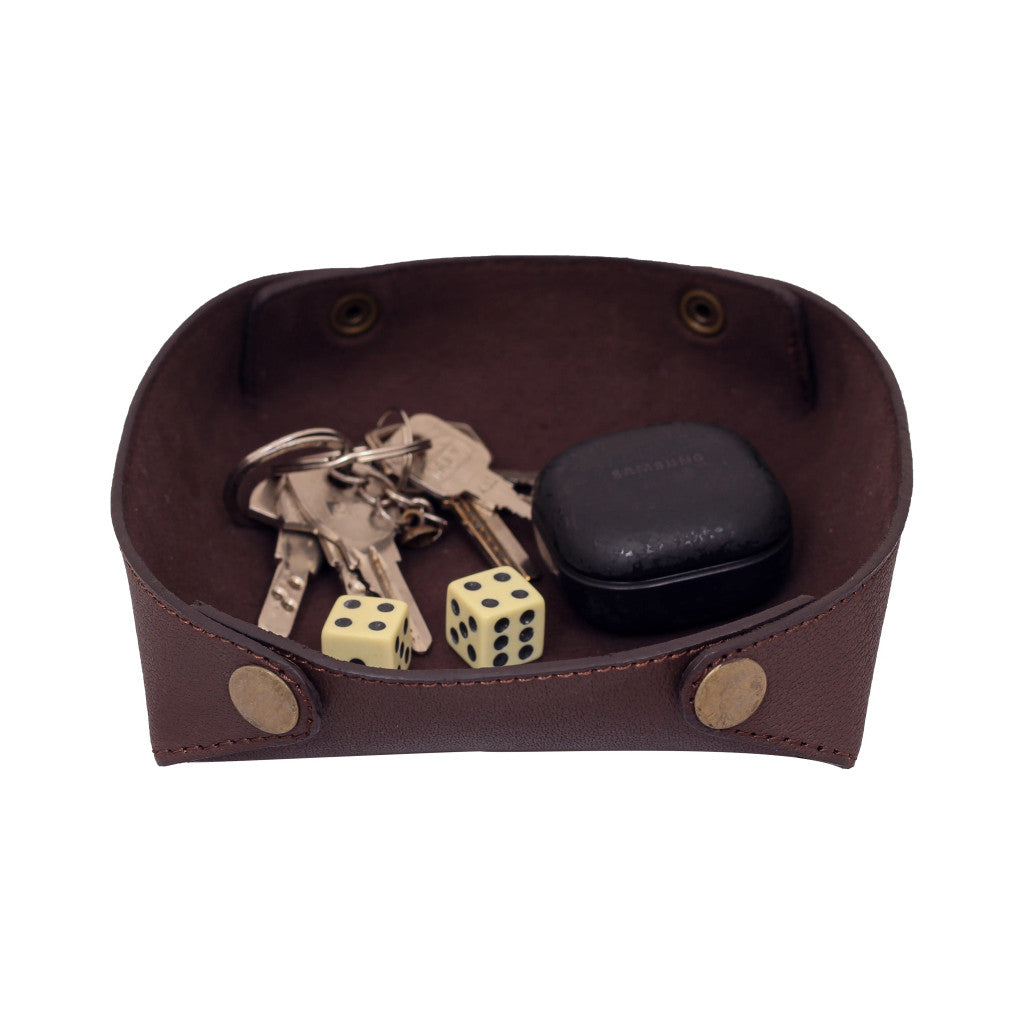 Leather Valet Tray for Practical and Elegant Storage