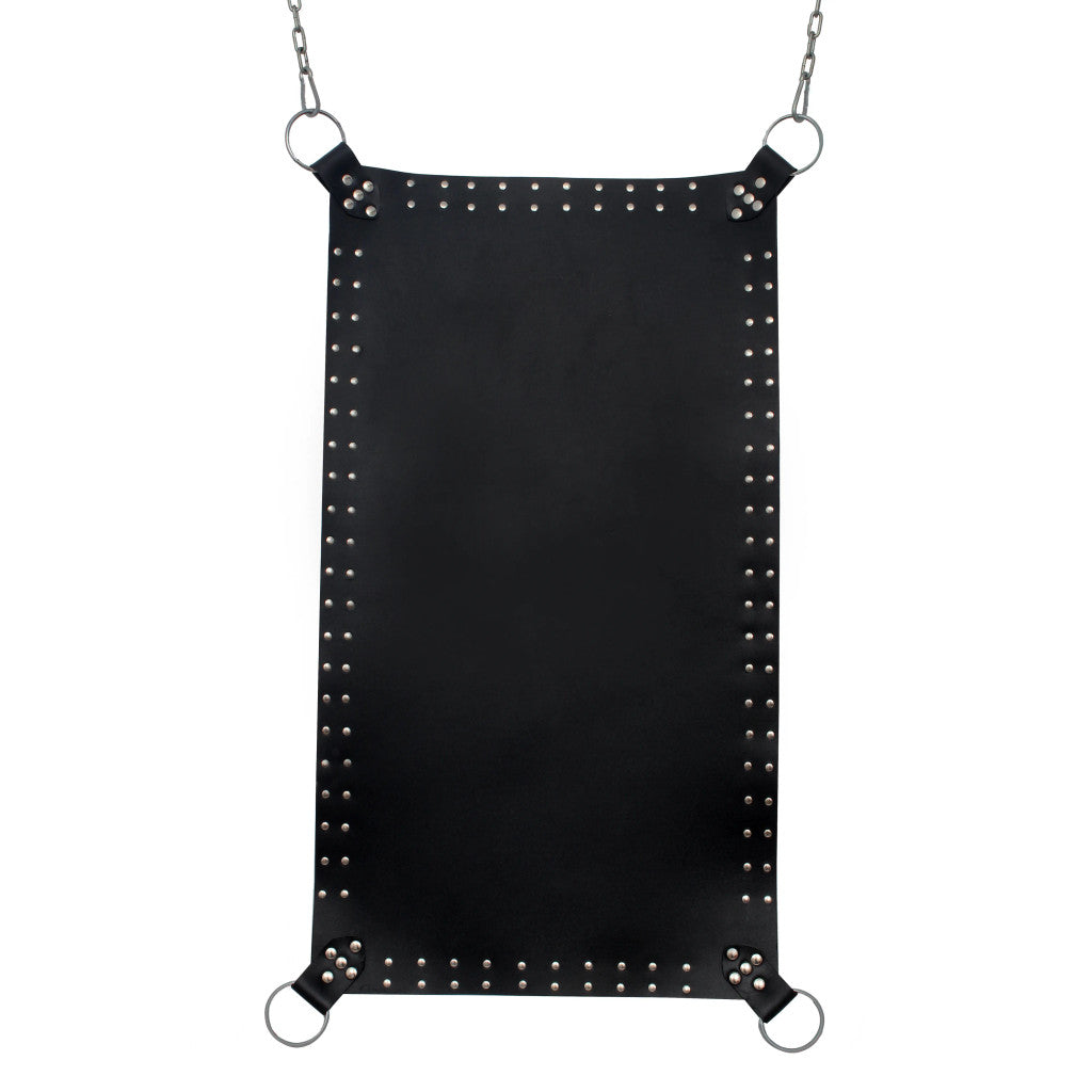 leather sex sling, adult sex sling, BDSM sling, leather sling