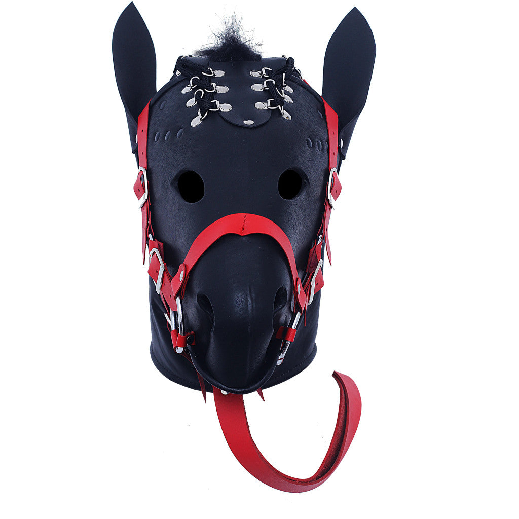 Horse Pony Leather BDSM Hood