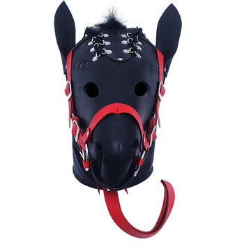 Horse Pony Leather BDSM Hood