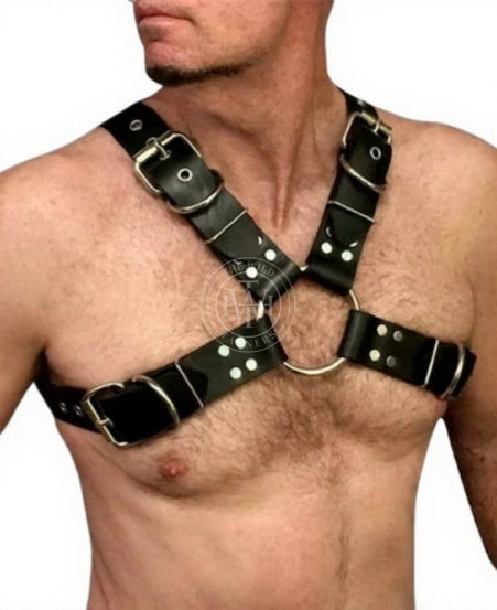 Model wear Gay Chest Harness - Front image 