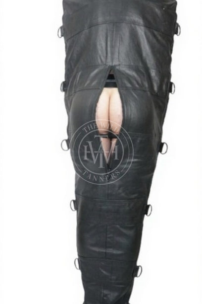 leather bodybag, leather sleepsack, leather sleep sack, leather bondage body bag, leather bondage sleep sack, self bondage sleep sack,