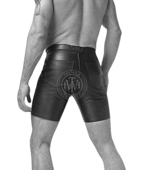 leather shorts, leather shorts bondage, leather shorts bdsm, leather gay shorts, gay leather shorts, leather kinky shorts