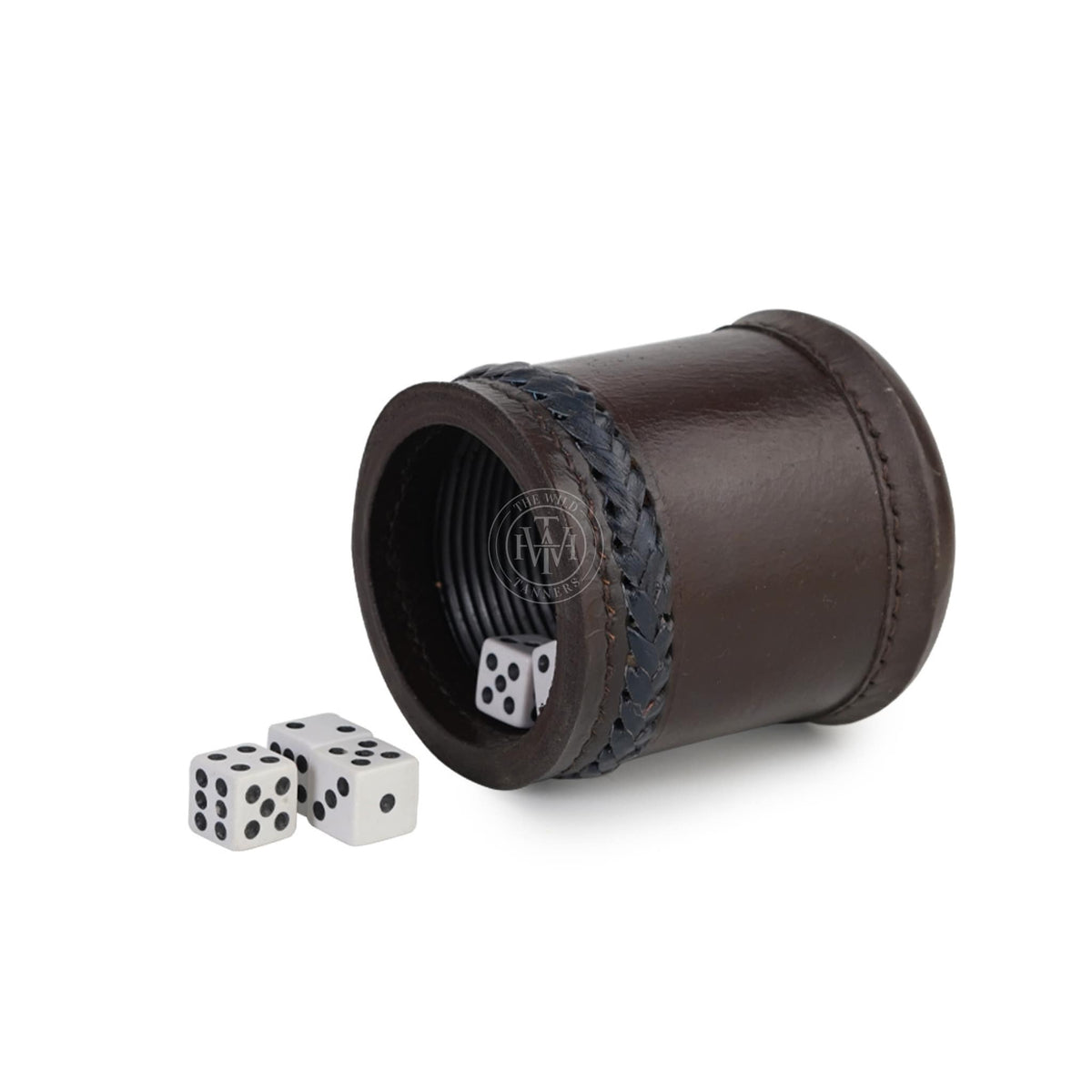 Antique Leather Dice Cup, view 2