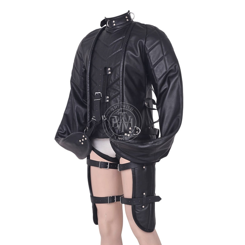 Leather Straitjacket Bondage, Leather Straight Jacket, straight jacket bdsm, leather straitjackets, leather restraining bondage straitjacket