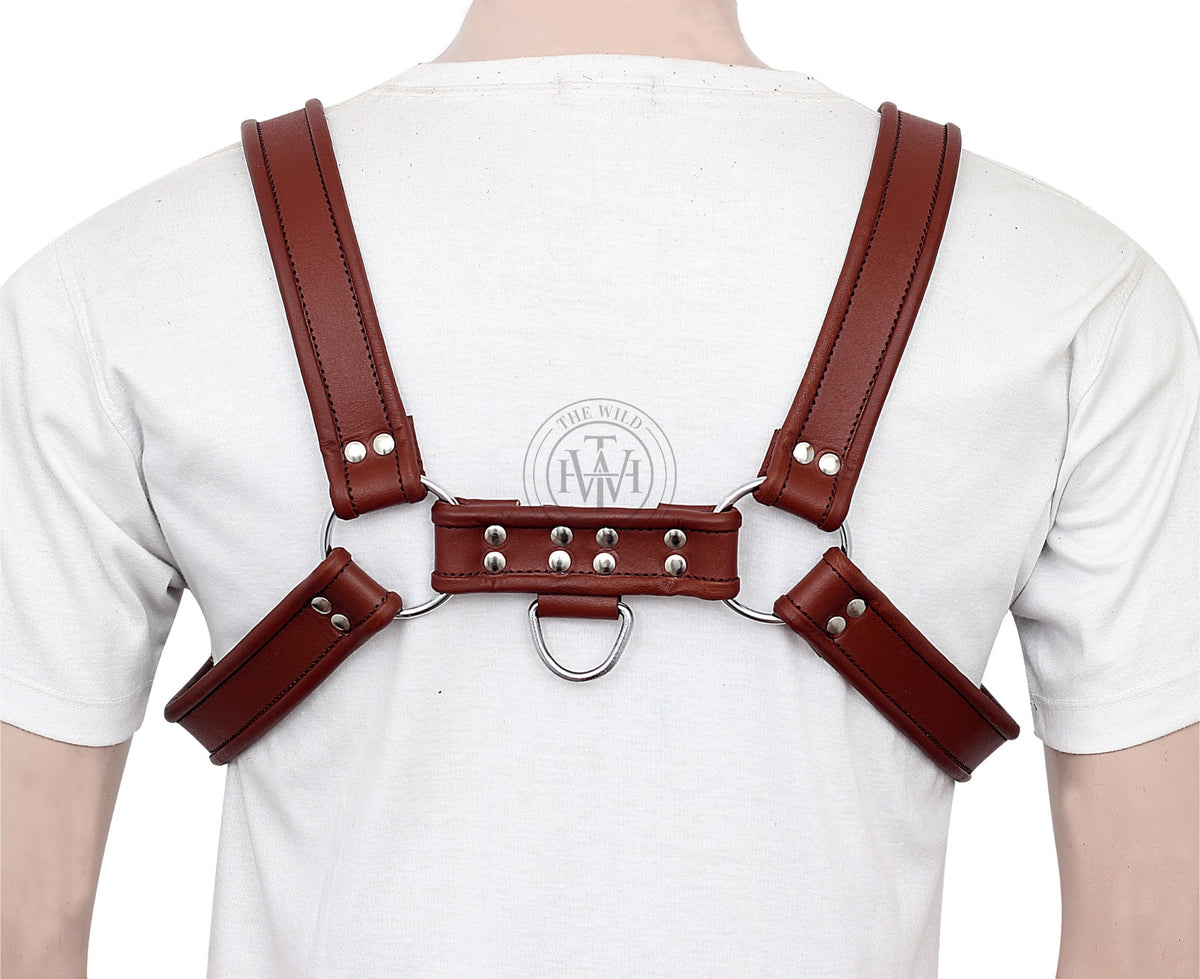Leather Bulldog Harness Fitted With Roller Buckles, view 4