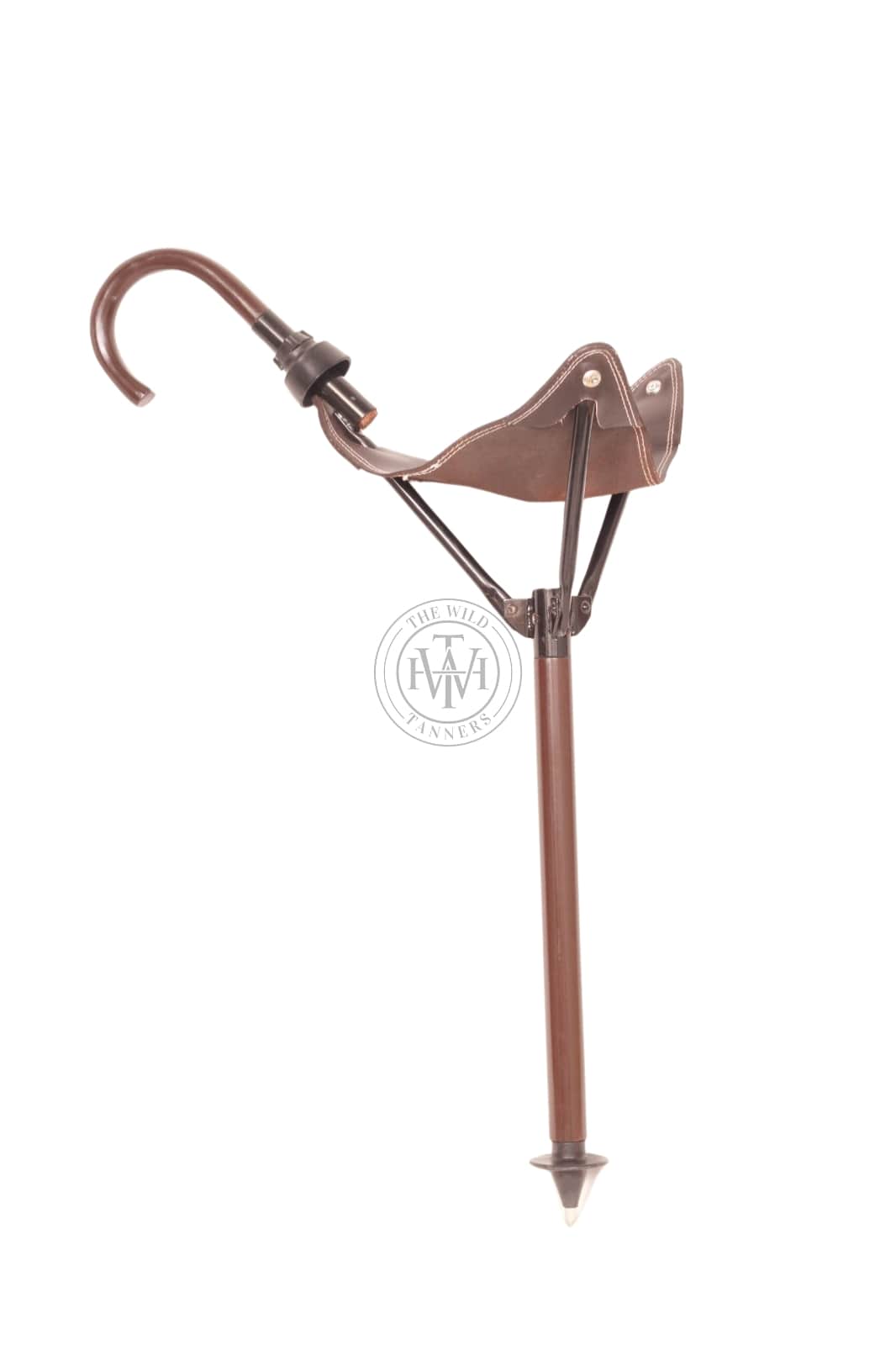 Stylish Leather Foldable Camping Stool, view 2