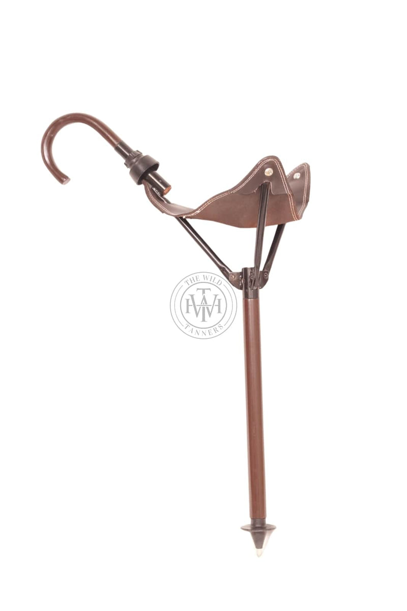 leather camping stool, foldable shooting stick, Camping Stool