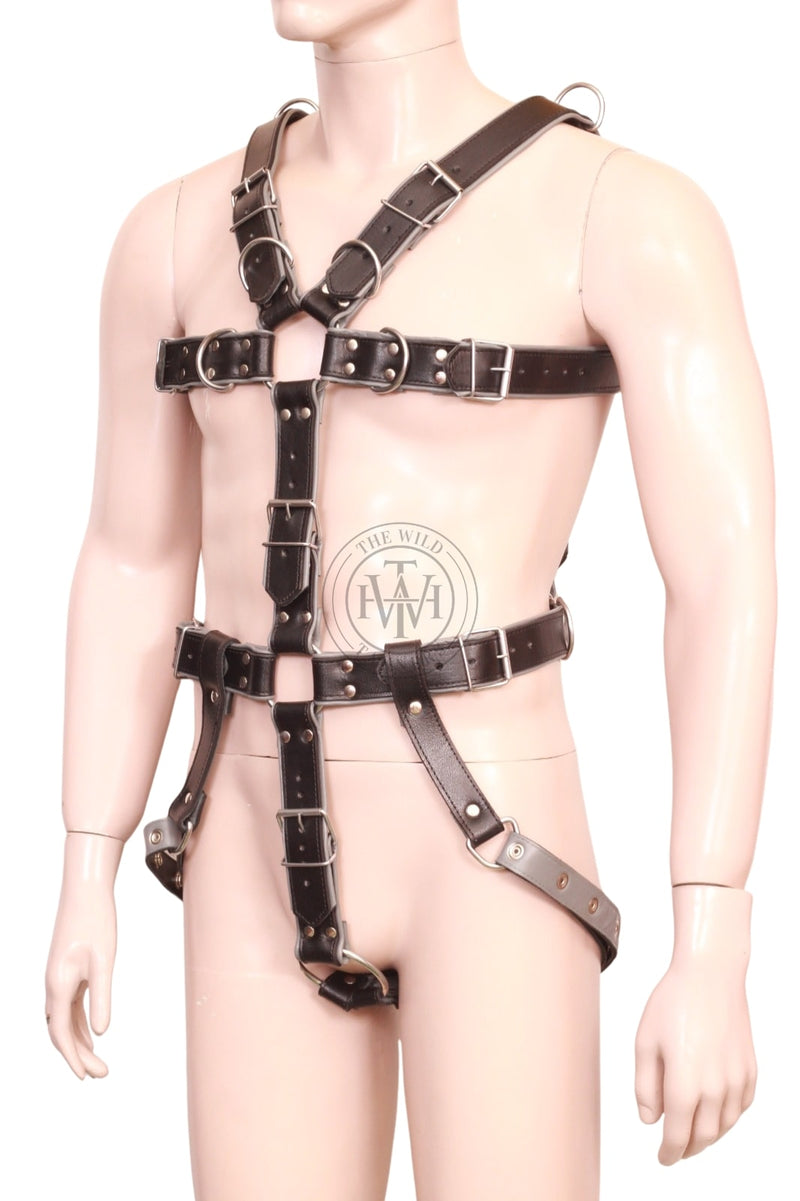 Genuine Gay Leather Full Body Harness