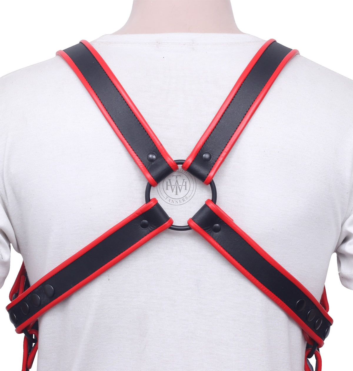 Men's leather body harness and jockstrap, view 8