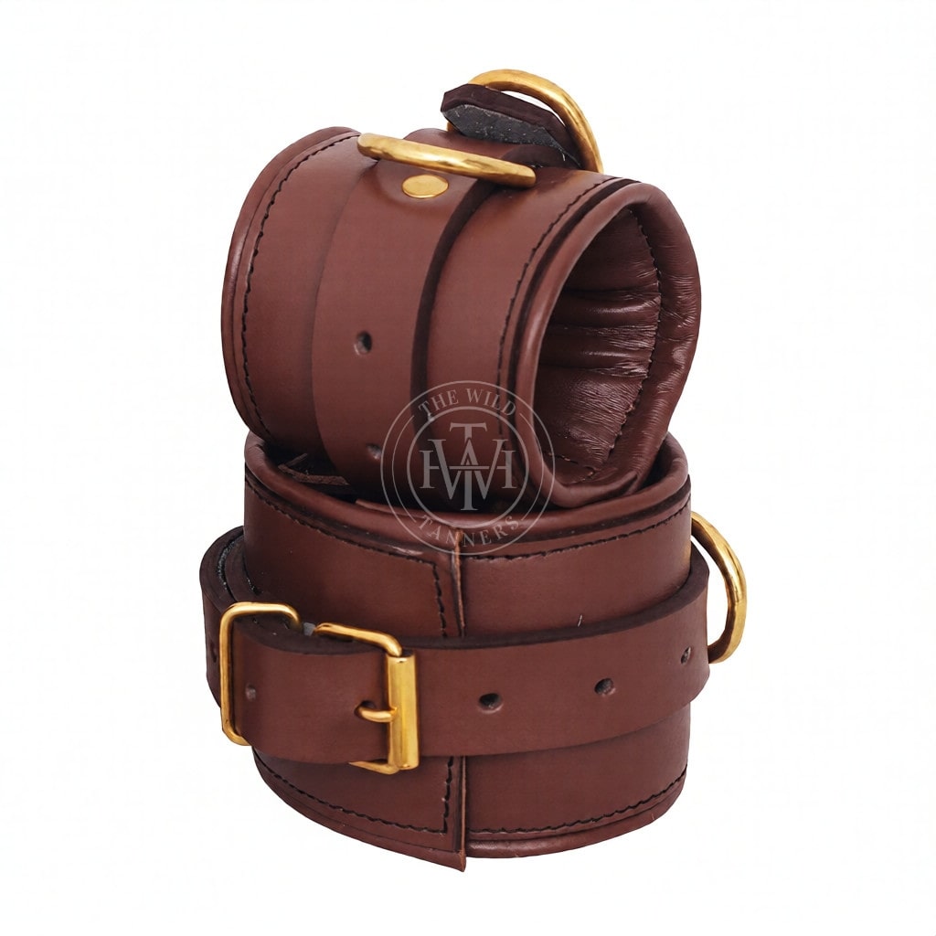 4 Pcs Leather Bondage Cuffs, view 5