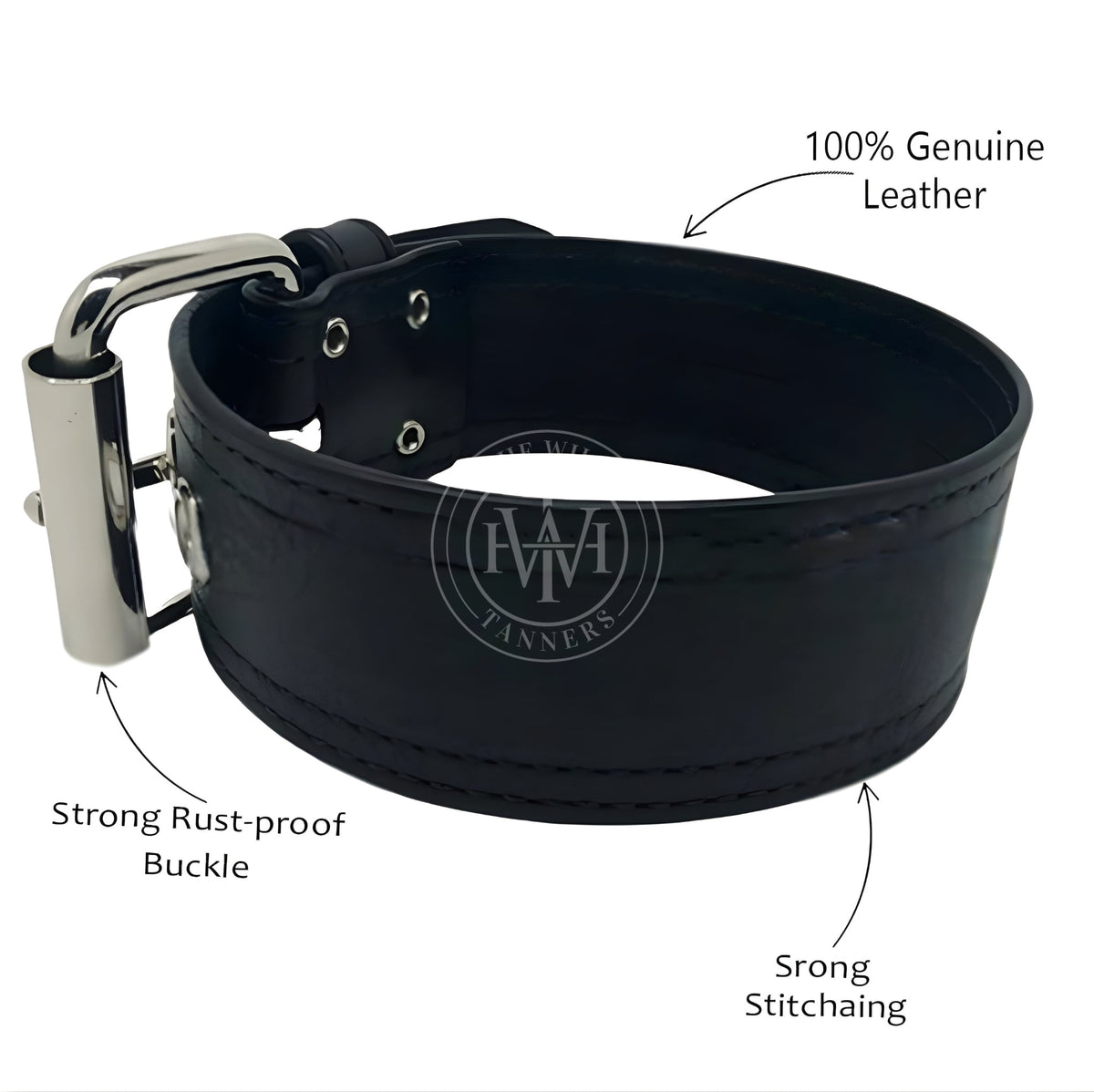 Leather BDSM Slave Collar, view 4