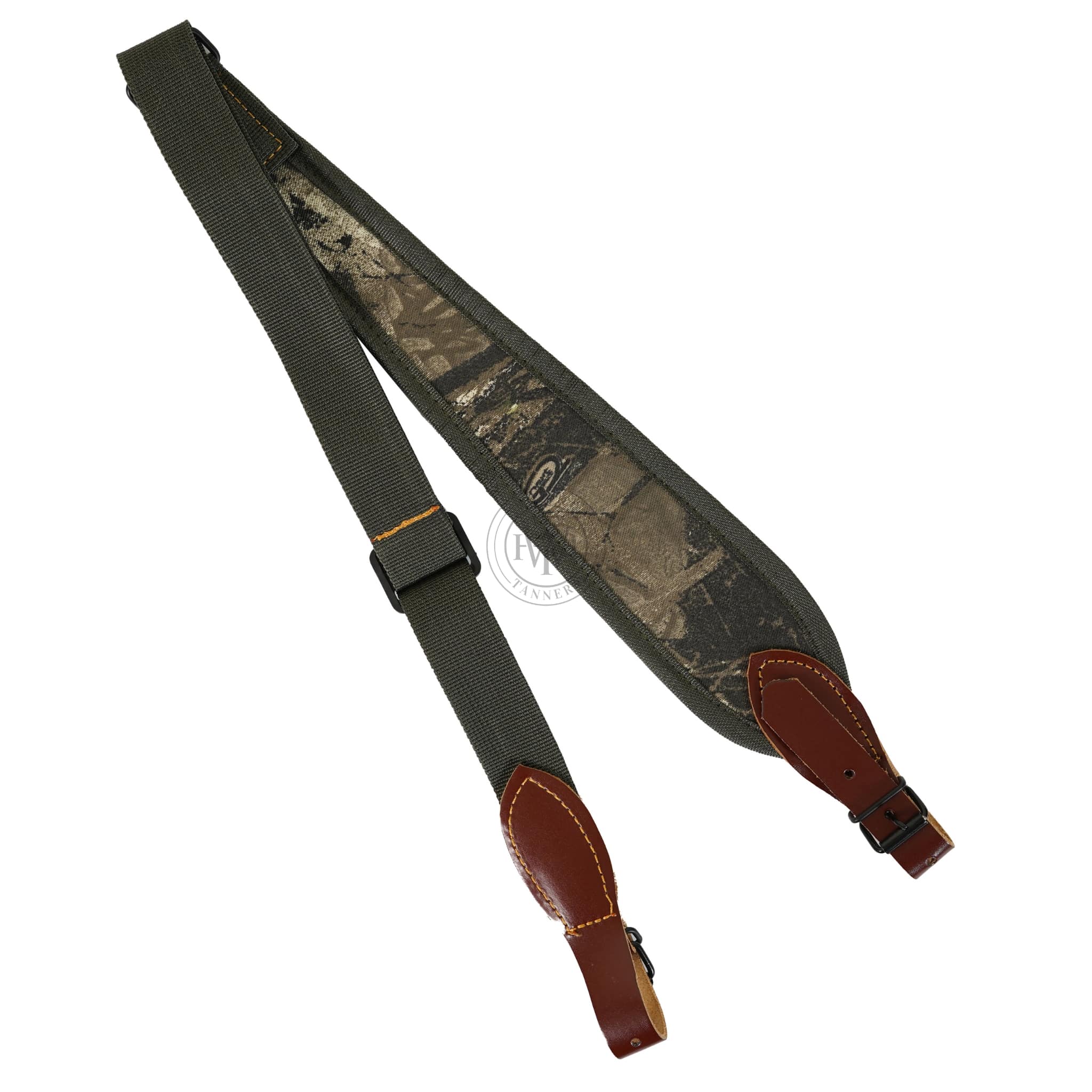 canvas leather shotgun sling, shoulder belt strap, leather canvas belt strap 