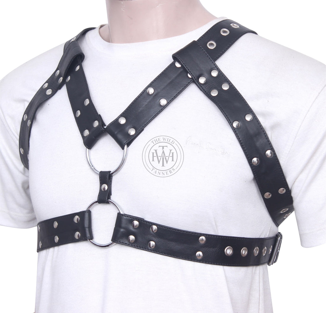 men’s chest harness,leather chest harness for men, gay men’s leather chest harness, bdsm leather chest harness men, black leather chest harness