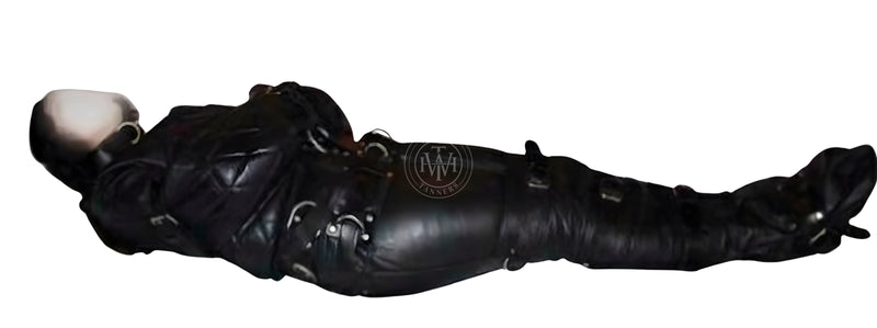 leather bodybag, leather sleep sack, leather sleep sack, leather bondage body bag, leather bondage sleep sack, self bondage sleep sack