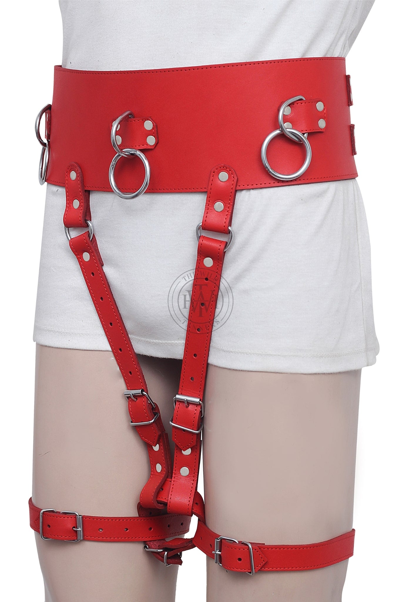 leather forceful orgasm belt, leather orgasm belt, leather belt