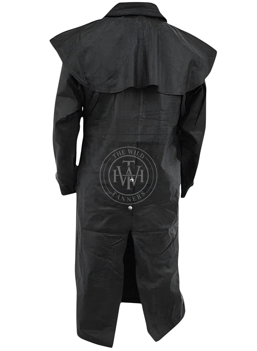Leather Trench Coat Men's, view 2
