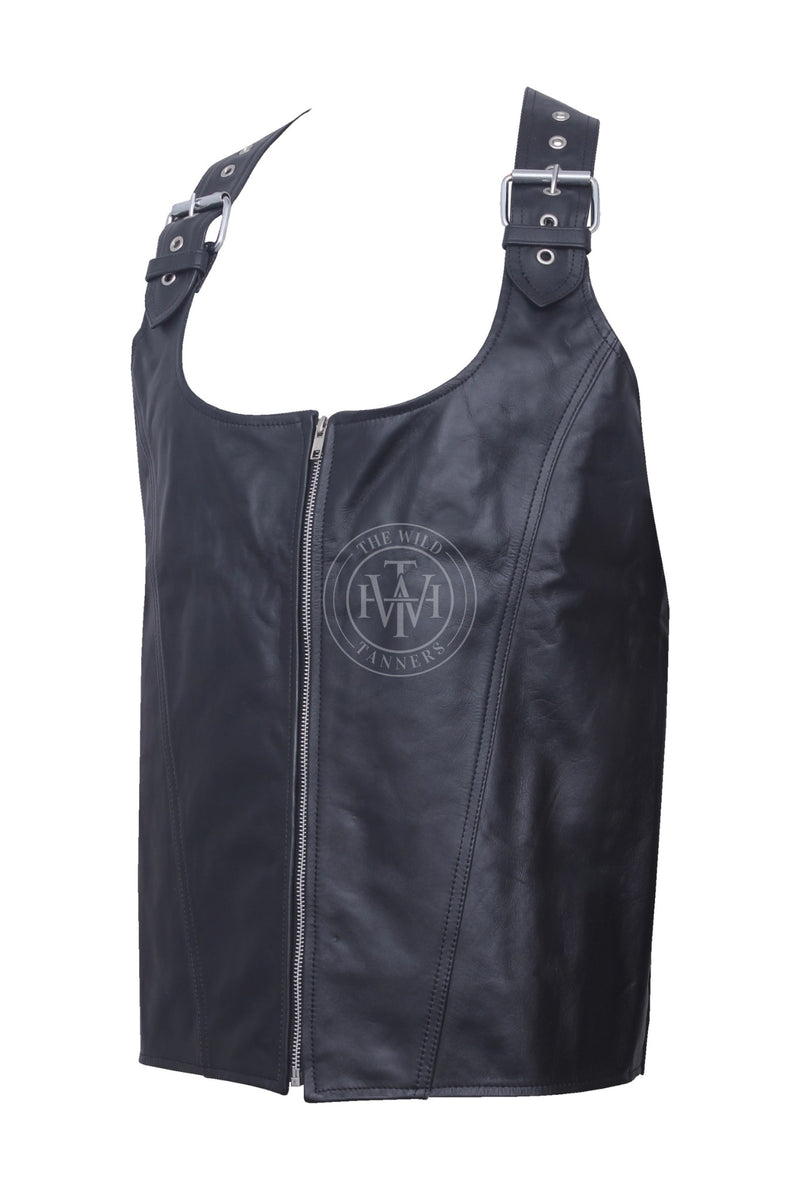 leather vest, gay leather vest, leather vest bdsm, bondage leather vest,