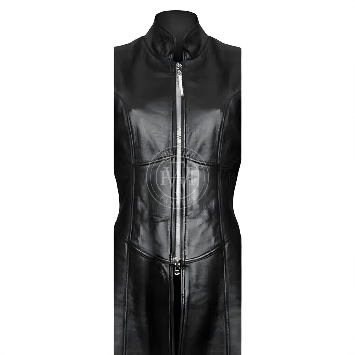 Genuine Leather Stylish Trench Coat For Women, view 3