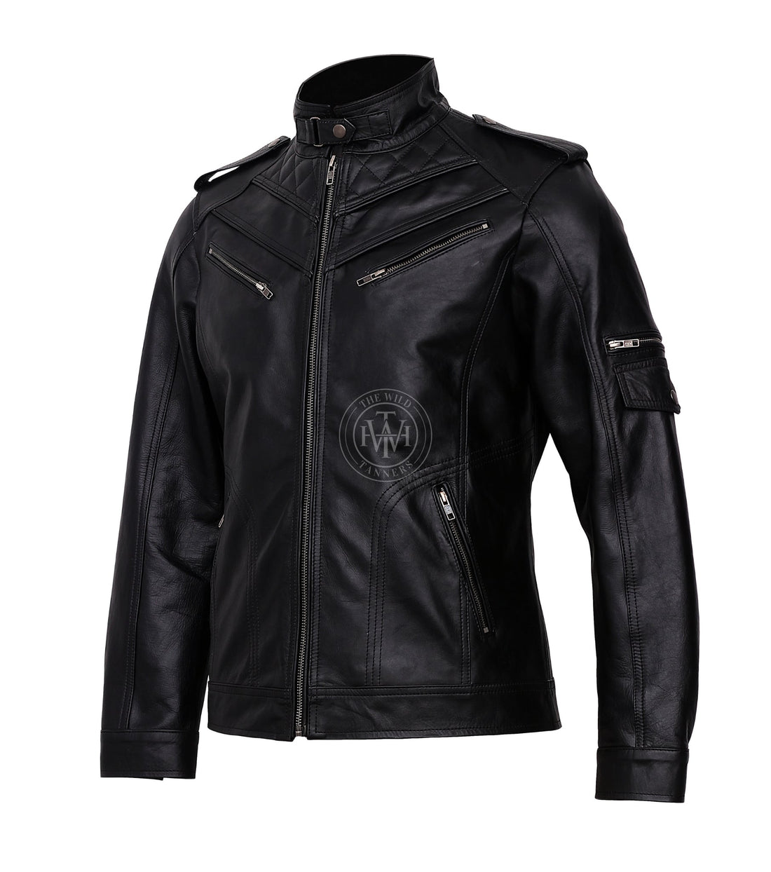 Premium Quilted Leather Jacket For Mens