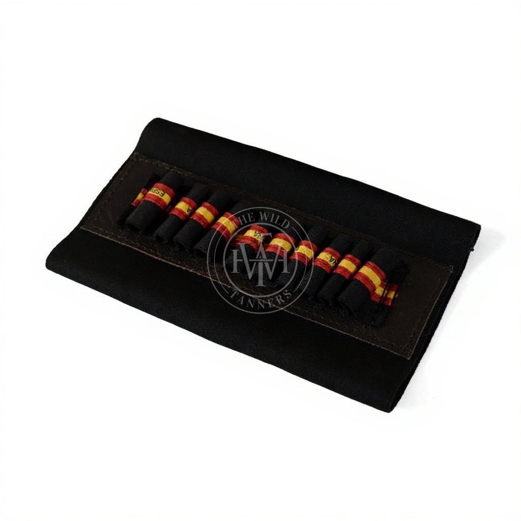 leather bullet band for hunting, leather bullet holder