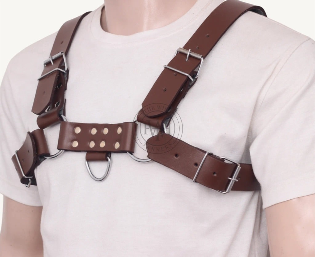 Handmade Leather Bondage Chest Harness