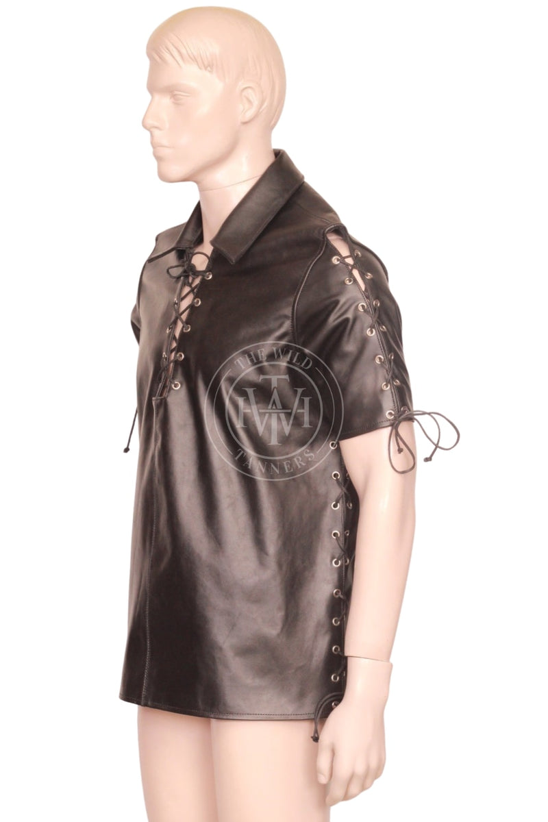 leather shirt, gay leather shirt, leather shirt bdsm, bondage leather shirt