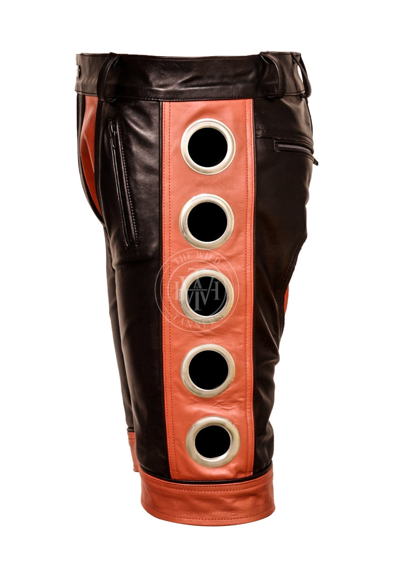 leather shorts, leather shorts bondage, leather shorts bdsm, leather gay shorts, gay leather shorts