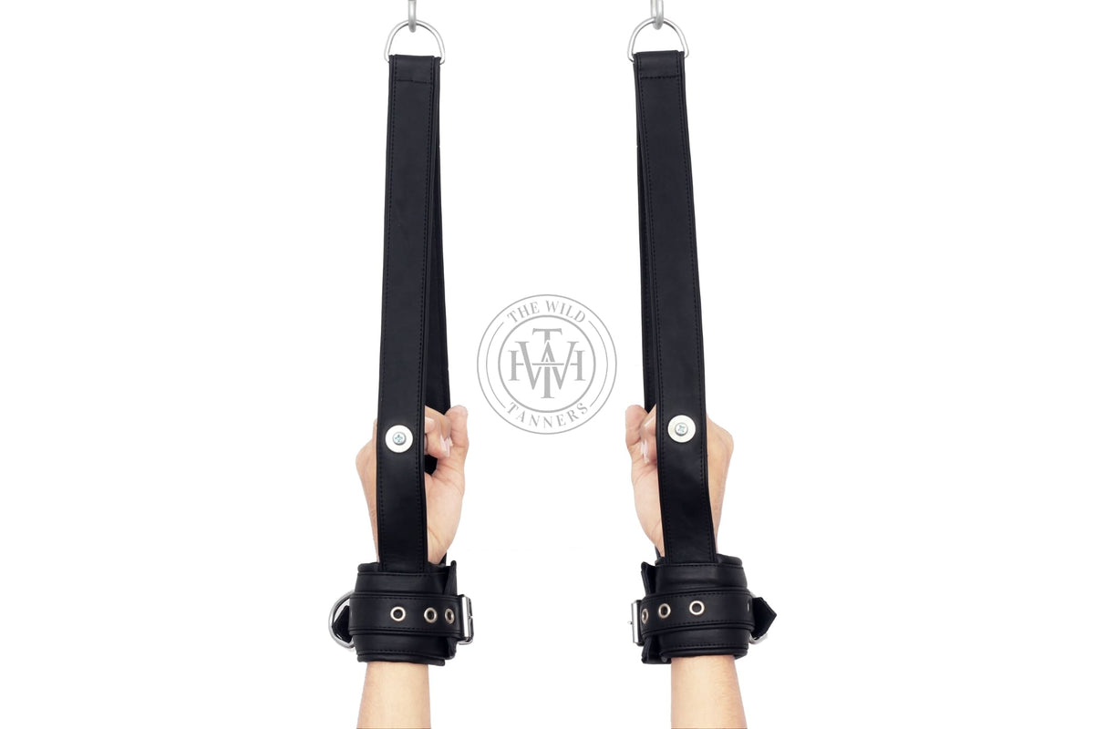 Leather Bondage Suspension Wrist Cuffs, view 2