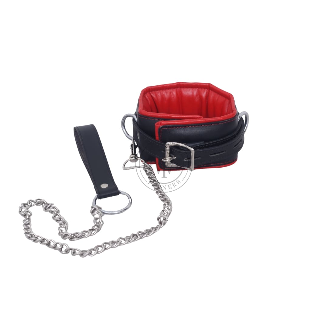 Leather Locking Bondage Collar, view 2