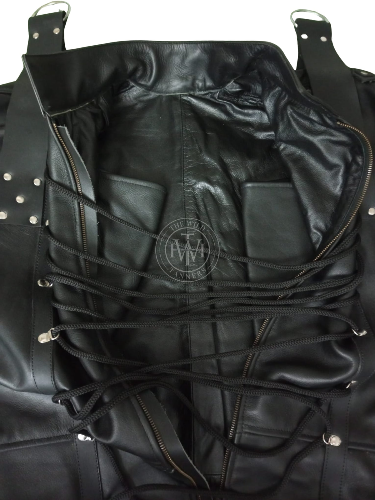 Genuine leather sleep sack for bondage, view 5