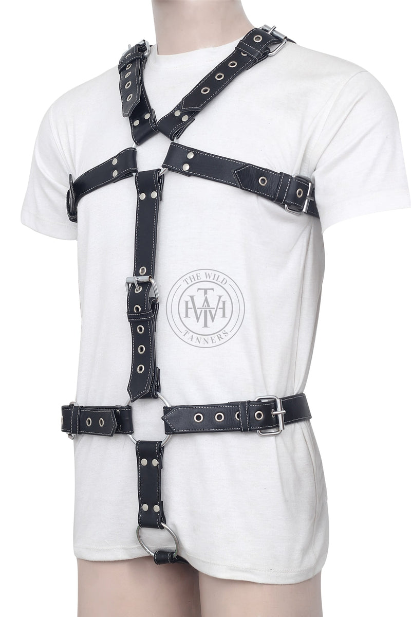 BDSM Body Harness With Cock Ring, full body harness, harness with cock ring, bdsm harness