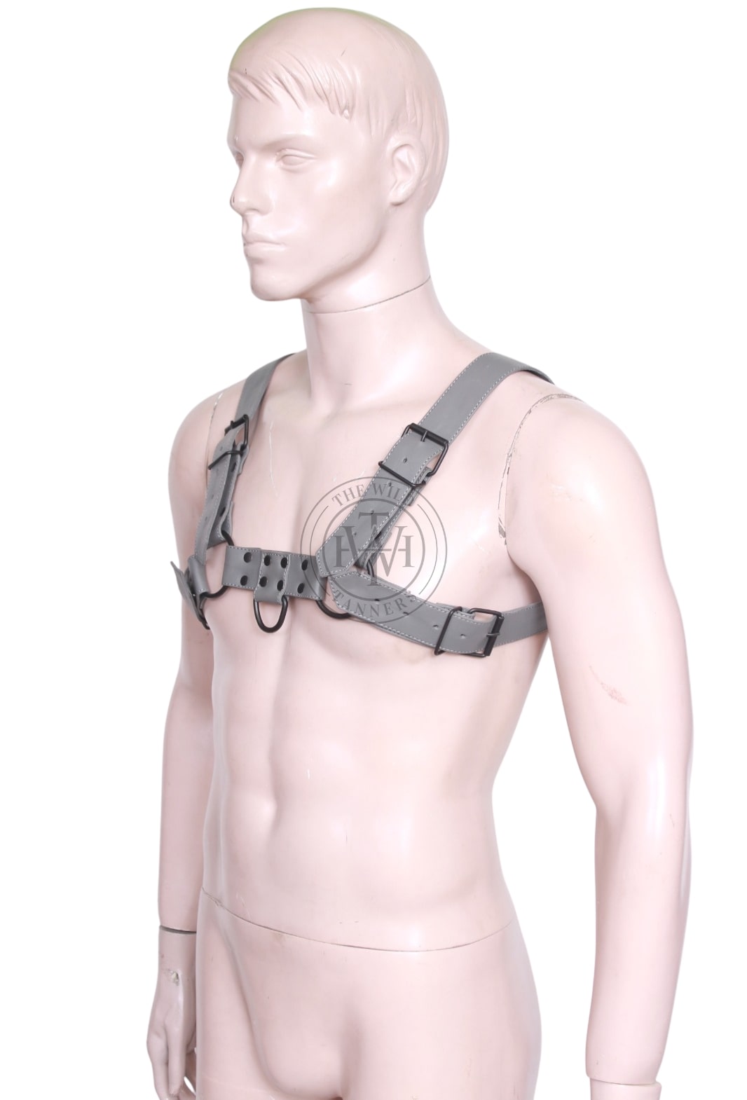 Front image of Durable Gay Leather Harness -  Soft Leather