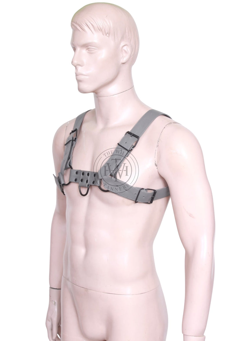 Front image of Durable Gay Leather Harness -  Soft Leather