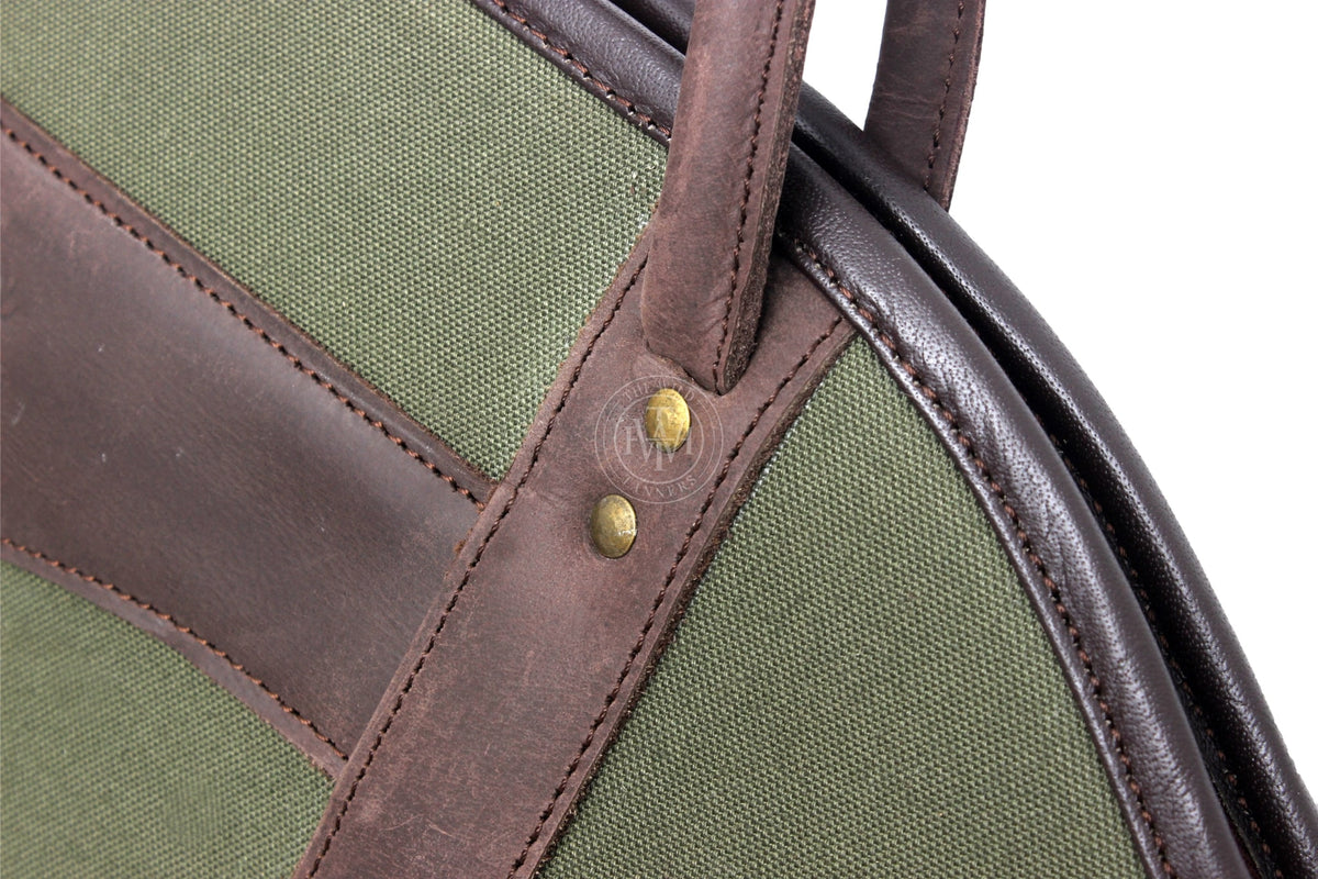 Handcrafted Waxed Canvas and Leather Rifle Case, view 4