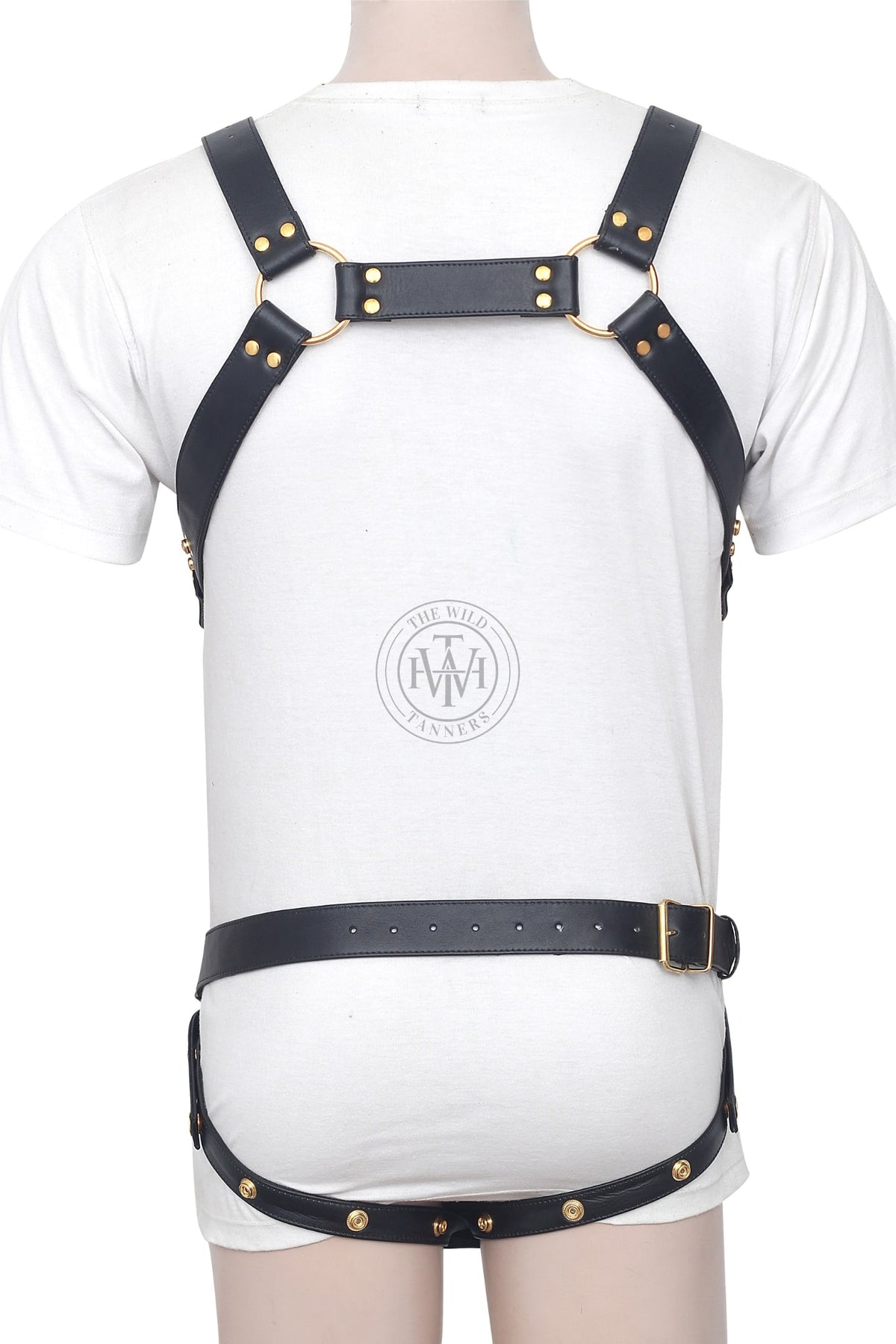 Bulldog Style Leather Bondage Harness With Jockstrap, view 2