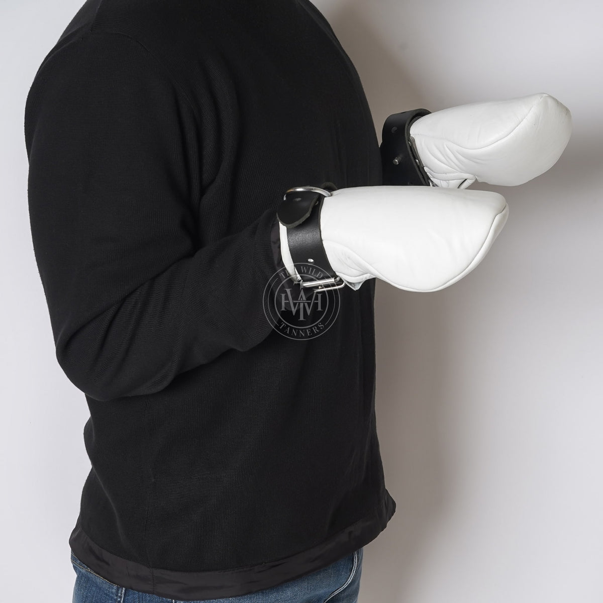 Genuine Leather Bondage Mitts, view 2