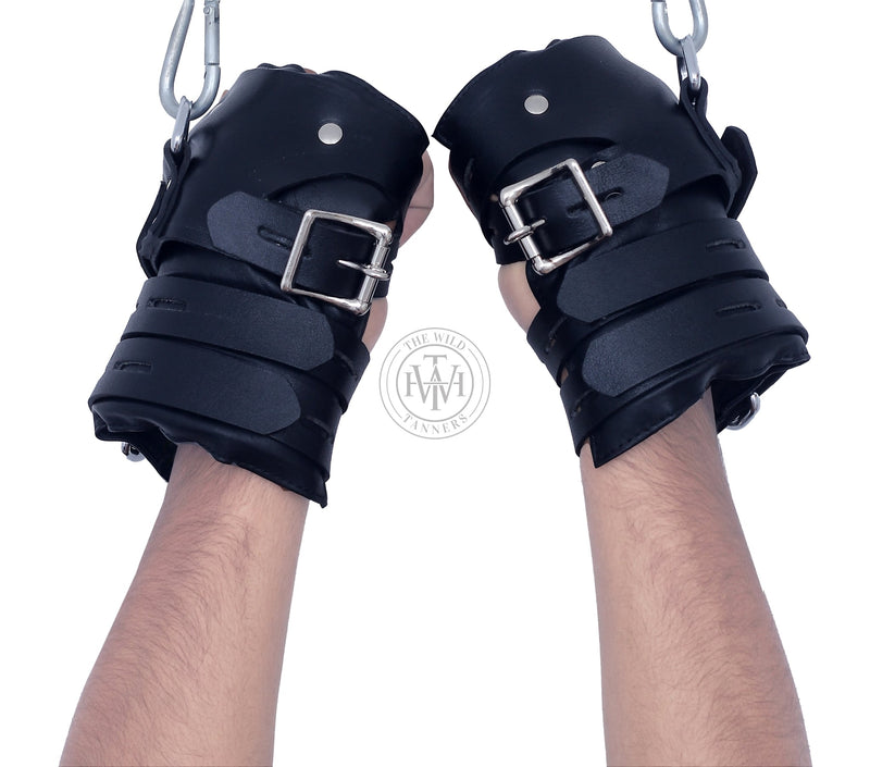 leather suspension cuffs, suspension cuffs, leather wrist cuffs, bondage suspension cuffs, bdsm suspension cuffs, bondage wrist suspension cuffs, bdsm wrist suspension cuffs, bdsm cuffs, bondage cuffs,