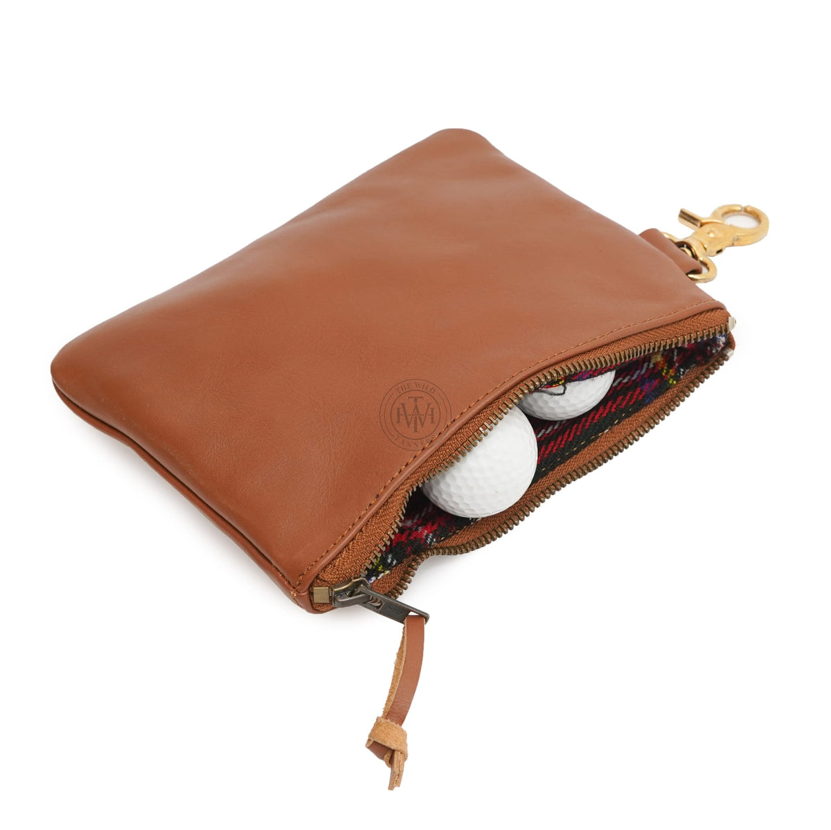 Genuine Leather Golf Ball Pouch, view 2
