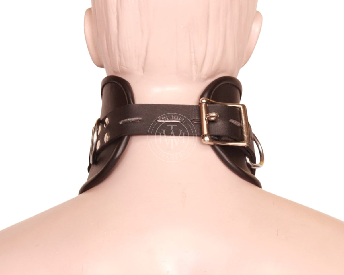 Genuine Leather Bondage Collar For Men, view 4