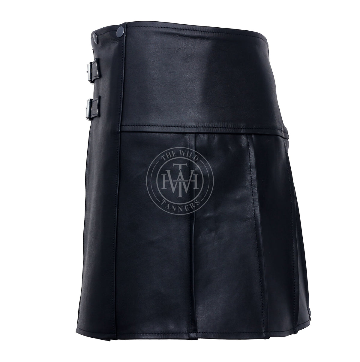 Seductive Pleated Leather Kilt For Men, view 2
